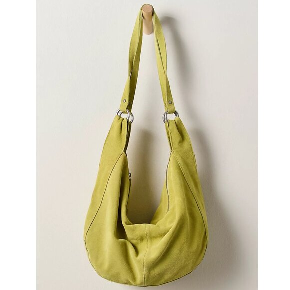 Roma Suede Tote Bag Color: Apple Green - Picture 1 of 4
